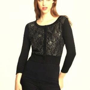 Erin Fetherston Black Dressy Cardigan-Size S